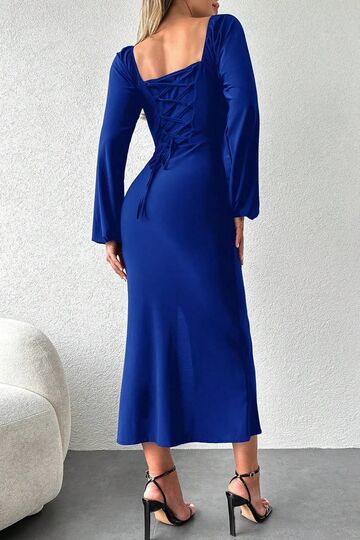 Korse Detaylı Yırtmaçlı Abiye