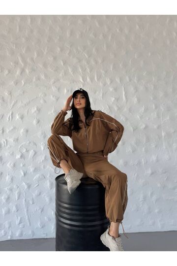 Biyeli Paraşüt Kumaş Eşofman Takım