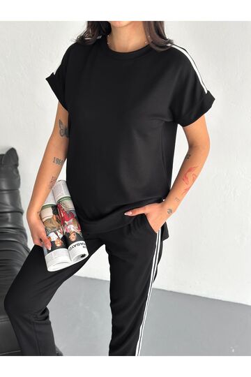 Modal Kumaş Şeritli Eşofman Takım