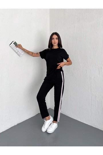 Modal kumaş şeritli eşofman takım