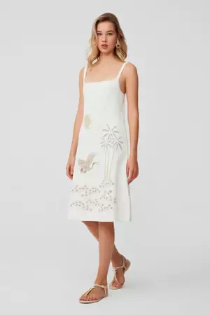 Lazer Kesim Ekru Mini Elbise Test Ürünü Silmeyiniz