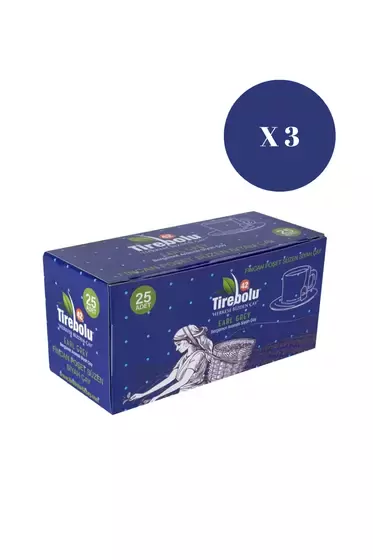 TİREBOLU 42-25 Lİ EARL GREY BERGAMOT AROMALI FİNCAN ÇAY X 3 ADET