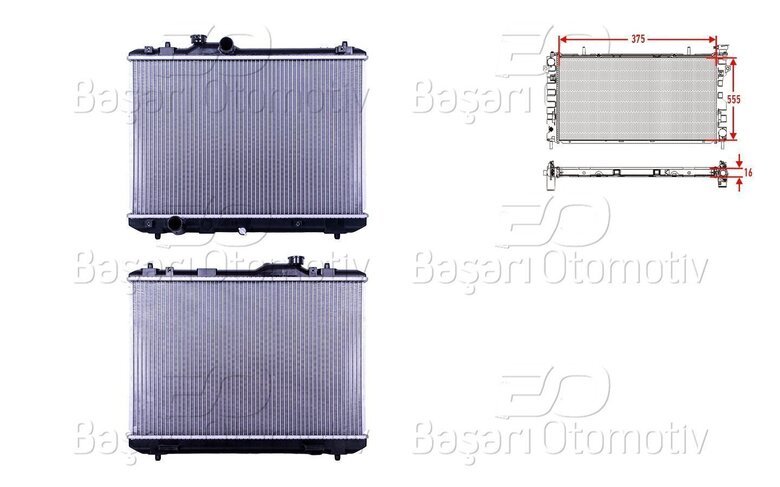 SU RADYATORU BRAZING MT 375X555X16 MM