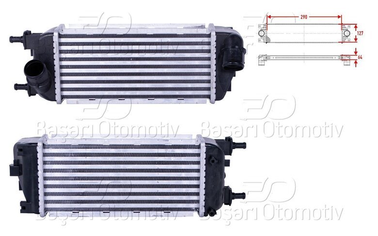 TURBO RADYATORU (INTERCOOLER) 290X127X64