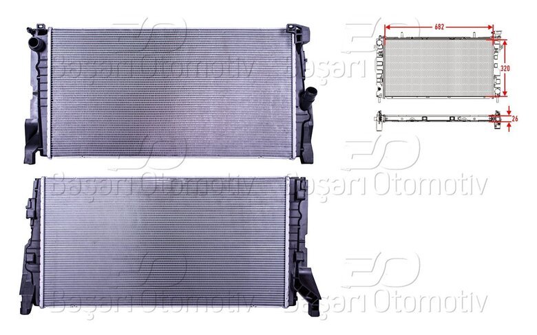 SU RADYATORU BRAZING MT 682X320X26