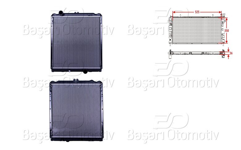 SU RADYATORU BRAZING MT 525X550X36