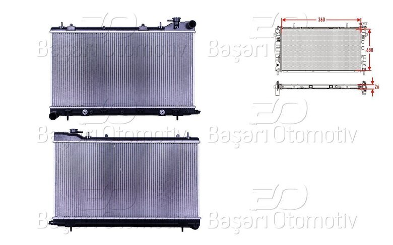 SU RADYATORU BRAZING AT 360X688X26