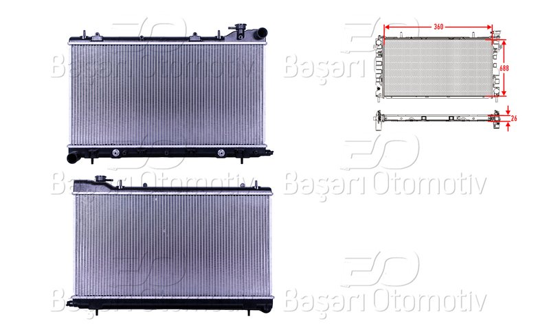 SU RADYATORU BRAZING AT 360X688X26