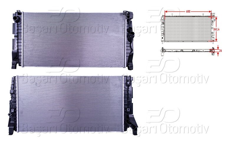 SU RADYATORU BRAZING MT 680X362,4X26