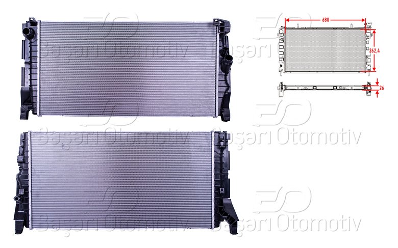 SU RADYATORU BRAZING MT 680X362,4X26
