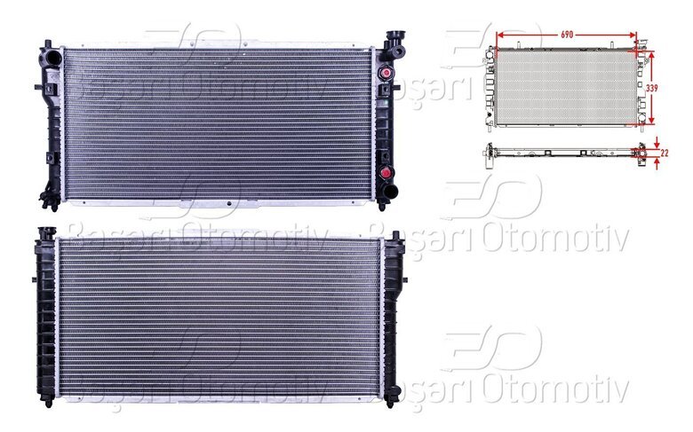 SU RADYATORU BRAZING AT 690X339X22