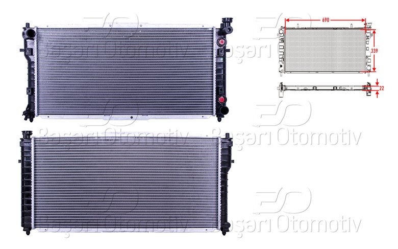 SU RADYATORU BRAZING AT 690X339X22