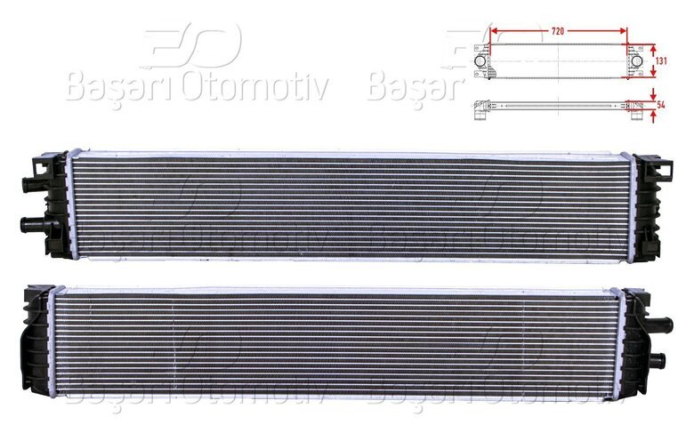 TURBO RADYATORU (INTERCOOLER) 720X131X54