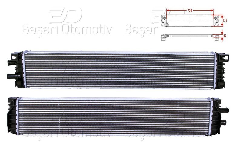 TURBO RADYATORU (INTERCOOLER) 720X131X54