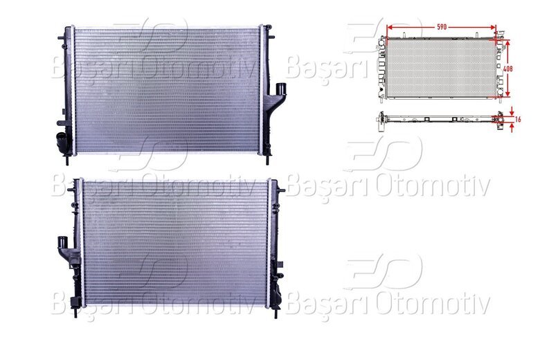 SU RADYATORU BRAZING MT 590X408X16