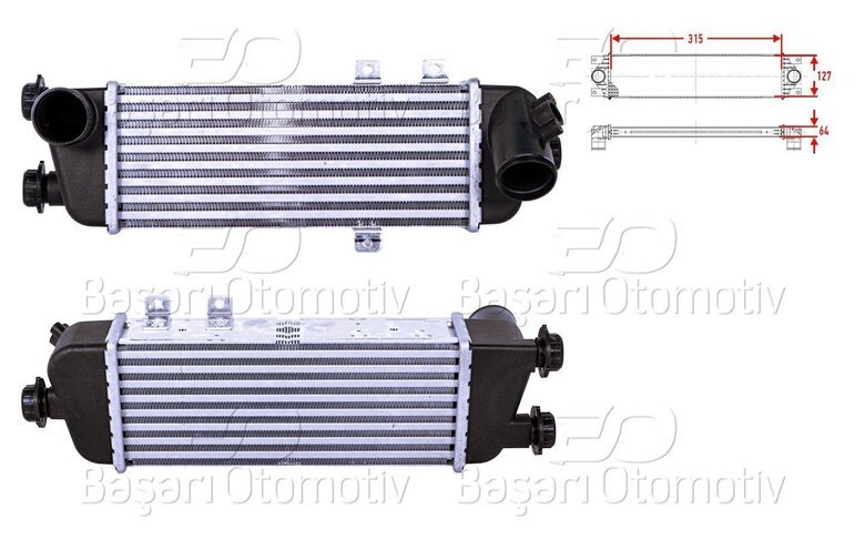 TURBO RADYATORU (INTERCOOLER) 315X127X64