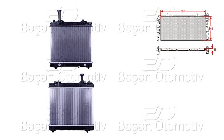 SU RADYATORU BRAZING AT 350X398X16