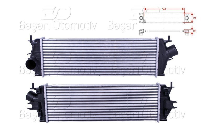 TURBO RADYATORU (INTERCOOLER) 540X175X40