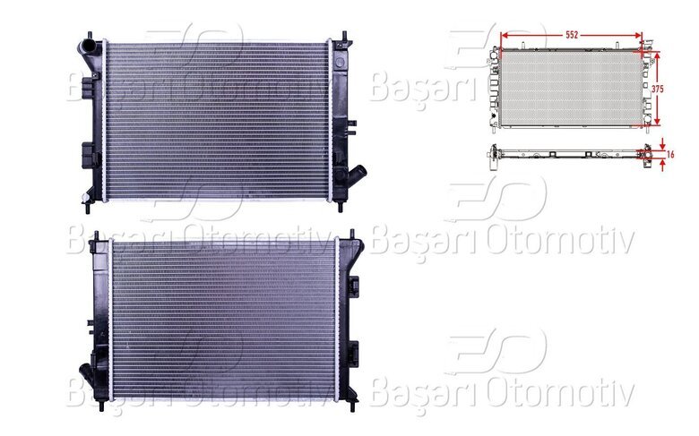 SU RADYATORU BRAZING MT 552X375X16