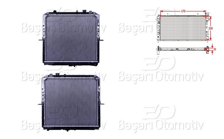 SU RADYATORU BRAZING MT 470X528X32 MM