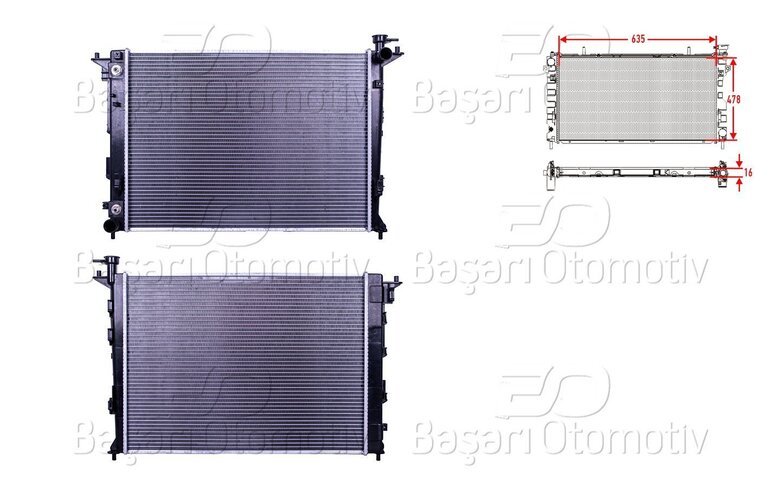 SU RADYATORU BRAZING AT 635X478X16 MM