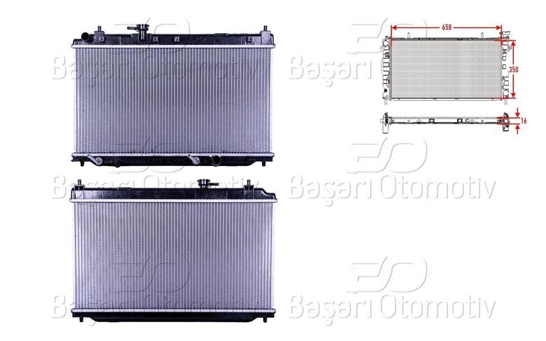 SU RADYATORU BRAZING AT 658X350X16 MM