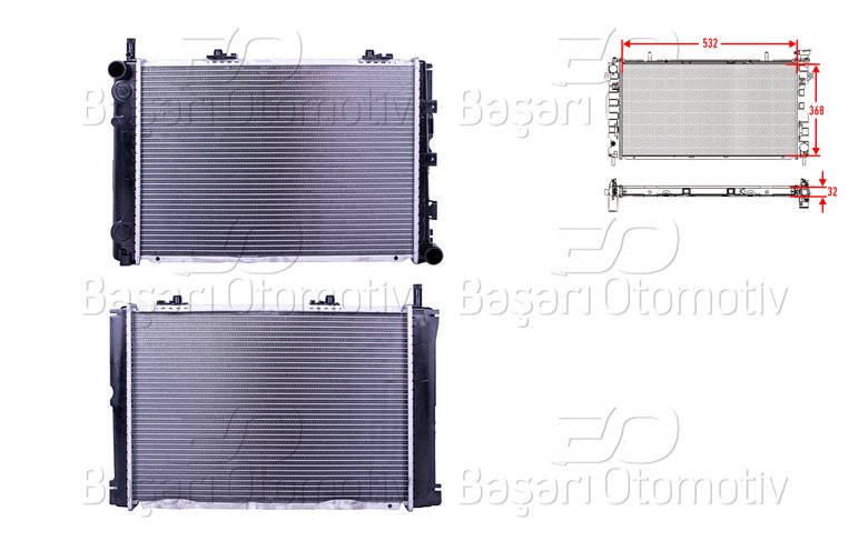 SU RADYATORU BRAZING MT 532X368X32