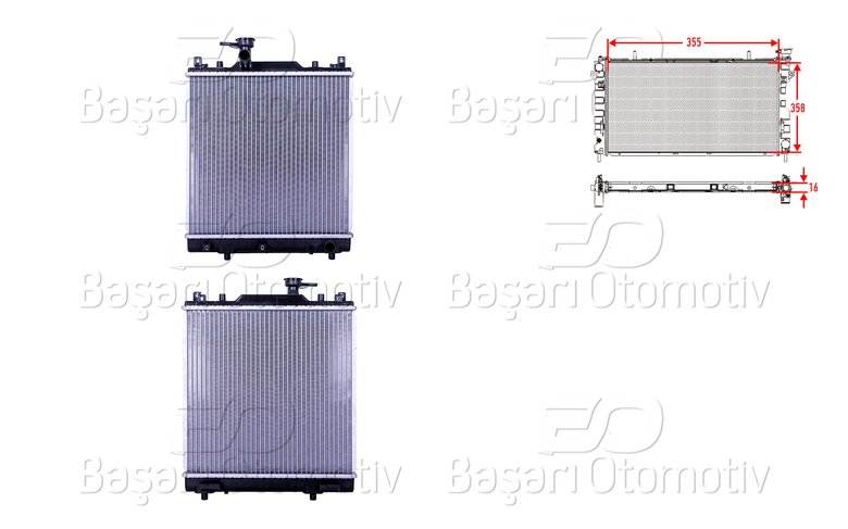 SU RADYATORU BRAZING MT 355X358X16