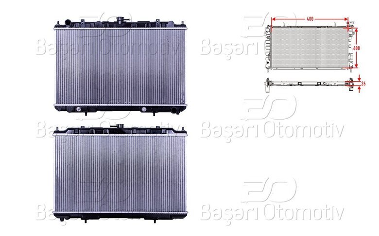 SU RADYATORU BRAZING AT 400X688X26 MM