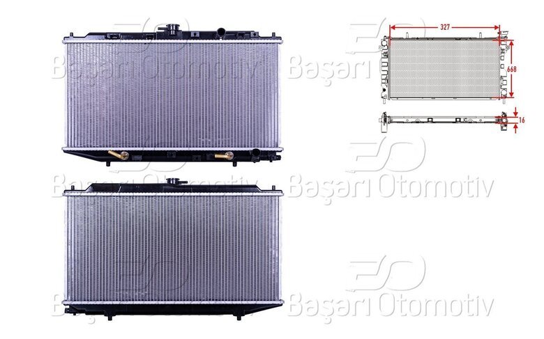 SU RADYATORU BRAZING AT 327X668X16 MM