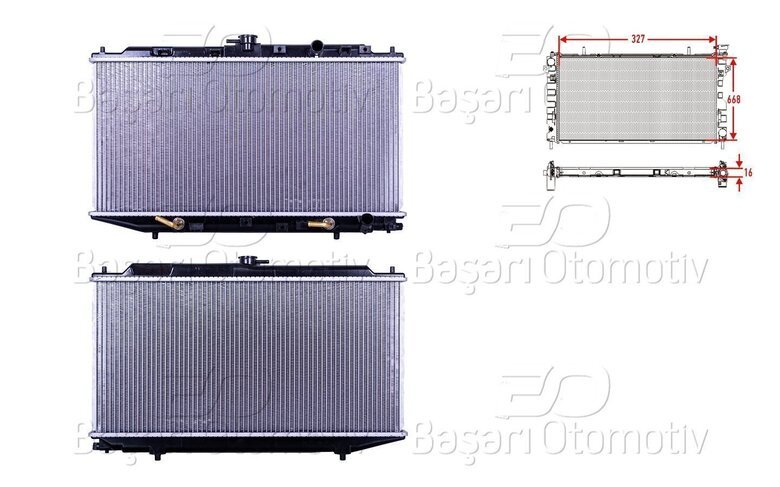 SU RADYATORU BRAZING AT 327X668X16 MM