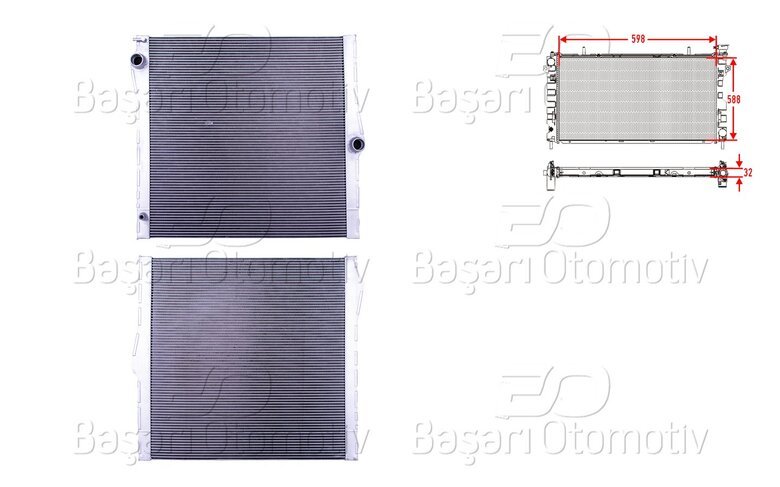 SU RADYATORU BRAZING MT 598X588X32