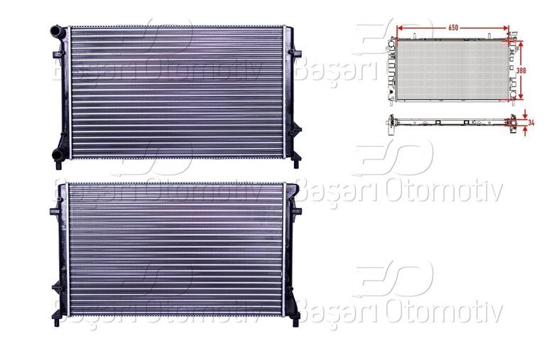 SU RADYATORU MEKANIK MT-AT 650X388 MM