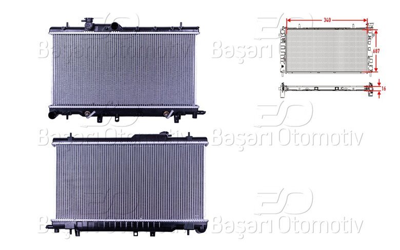 SU RADYATORU BRAZING AT 340X687X16