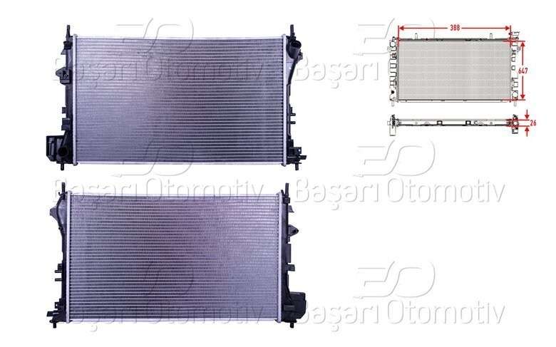 SU RADYATORU BRAZING MT 388X647X26