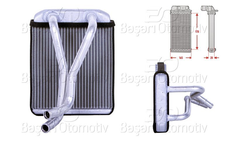 KALORIFER RADYATORU BRAZING 168X165 MM