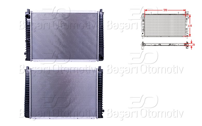 SU RADYATORU BRAZING MT 590X418X26