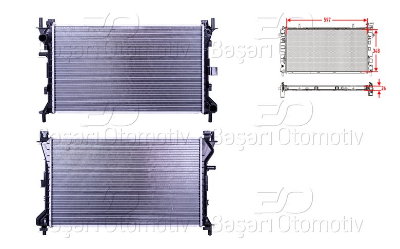 SU RADYATORU BRAZING MT 597X348X26 MM