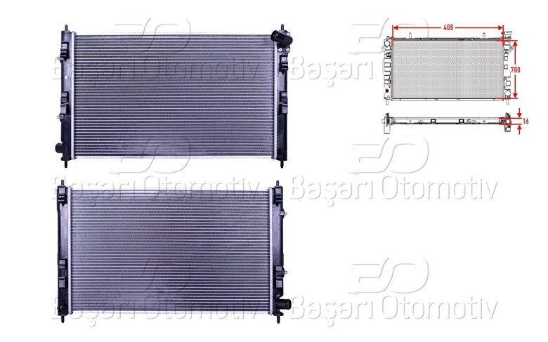 SU RADYATORU BRAZING AT 408X700X16 MM