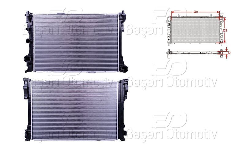 SU RADYATORU BRAZING MT 640X428X32