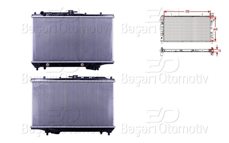SU RADYATORU BRAZING AT 350X648X16