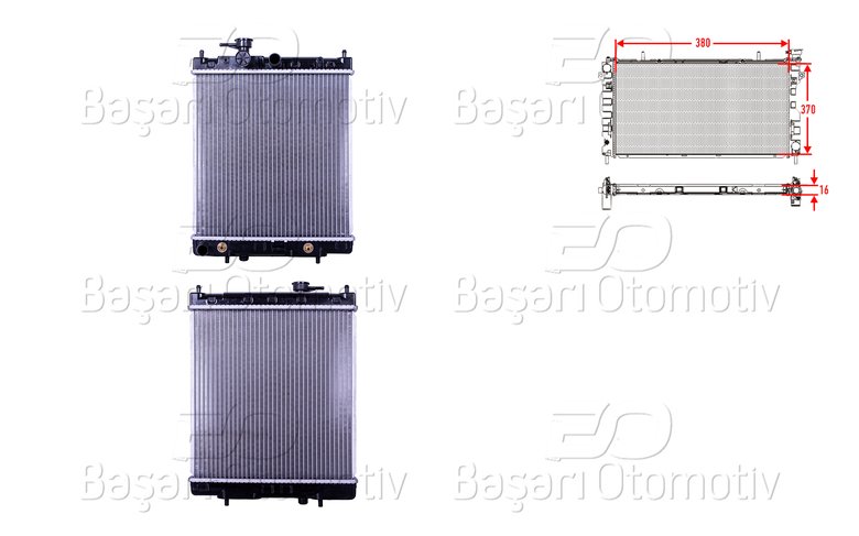 SU RADYATORU BRAZING AT 380X370X16 MM