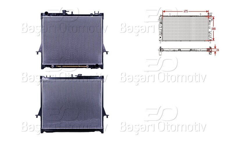 SU RADYATORU BRAZING AT 475X588X26 MM
