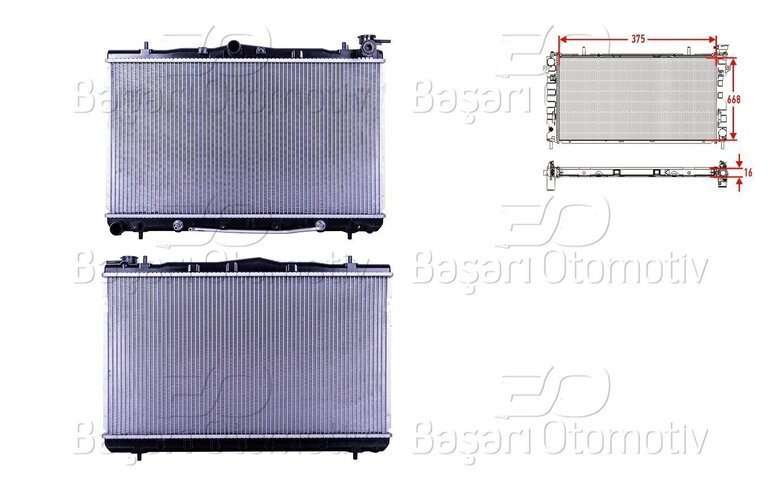 SU RADYATORU BRAZING AT 375X668X16