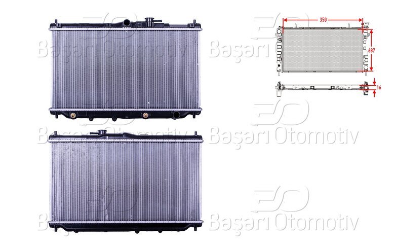SU RADYATORU BRAZING AT 350X658X16 MM