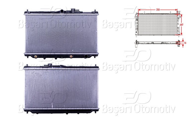 SU RADYATORU BRAZING AT 350X658X16 MM