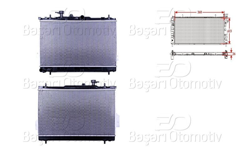 SU RADYATORU BRAZING MT 360X623X26
