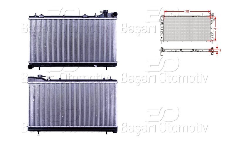 SU RADYATORU BRAZING MT 340X711X16