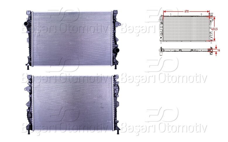 SU RADYATORU BRAZING MT 670X453,5X16