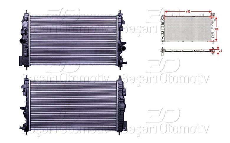 SU RADYATORU MEKANIK MT 680X388X26